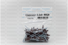 Vetoniitti 3.2x 8 Alumiini/Teräs RR29 Pakkaus 100kpl